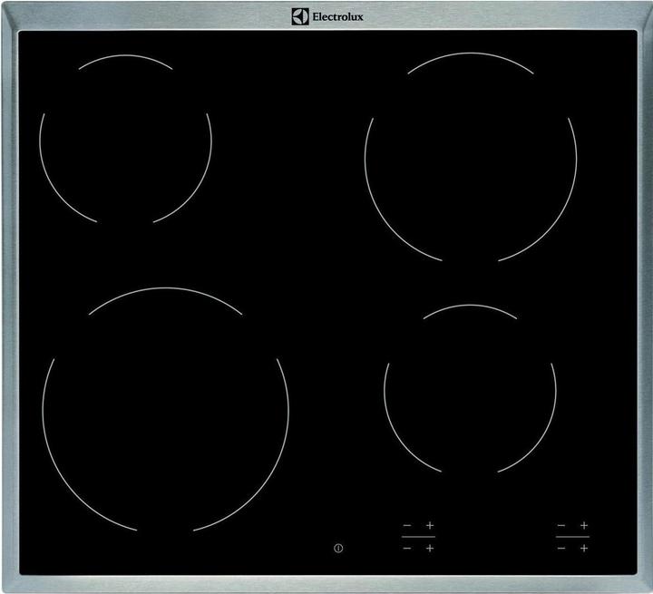 Electrolux EHF16240XK Cooktop Integrated Zone Ceramic 4 Zone(s) (57.60 cm, Glass ceramic hob)