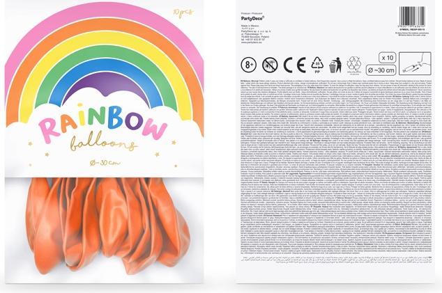 Produktbild Partydeco Ballons Orange Pastell (10x)