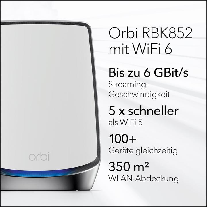 Produktbild Netgear Orbi WiFi 6 Mesh System AX6000 (RBK852)