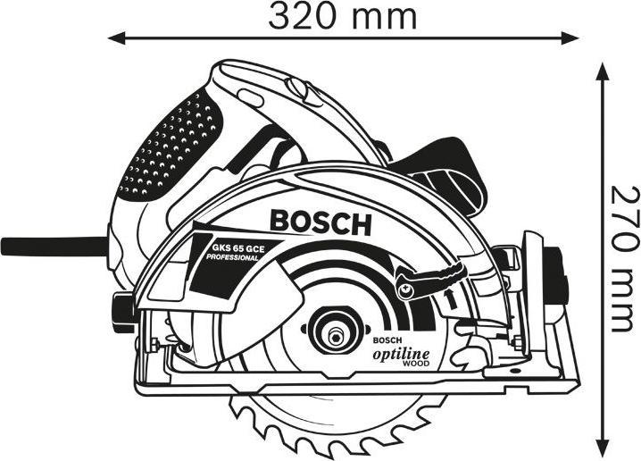 Produktbild Bosch Professional Handkreissäge GKS 65 GCE, im Karton