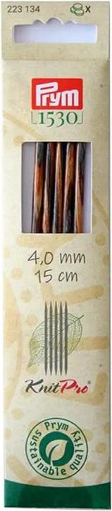 Prym 1530 Strumpfstricknadeln 4.00 mm, 15 cm, Birkenholz