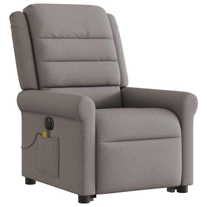Actual product image VidaXL Electric massage chair with stand-up aid Taupe fabric