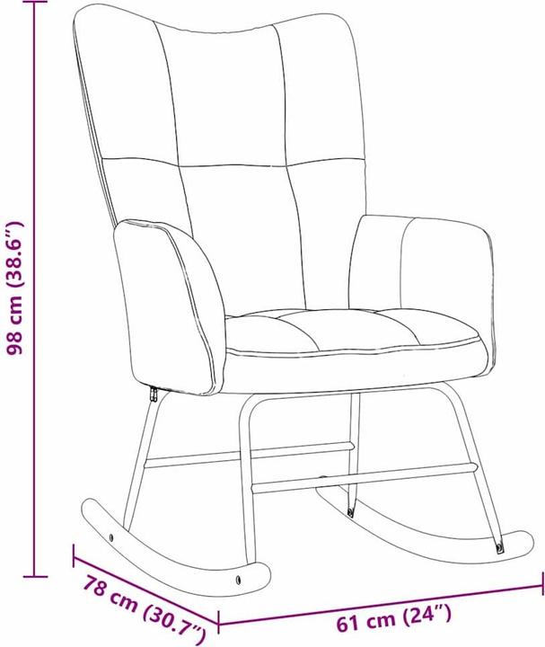Actual product image vidaXL Schaukelstuhl