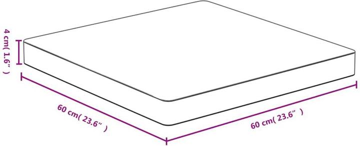 Actual product image VidaXL Douglas (60 x 60 x 4 cm)