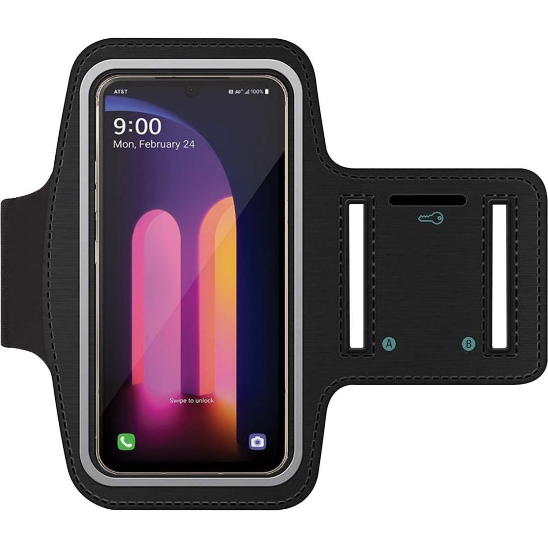 SmartFitness LG V60 ThinQ 5G Handy Sport Armband, Smartphone Sportarmband, Schwarz
