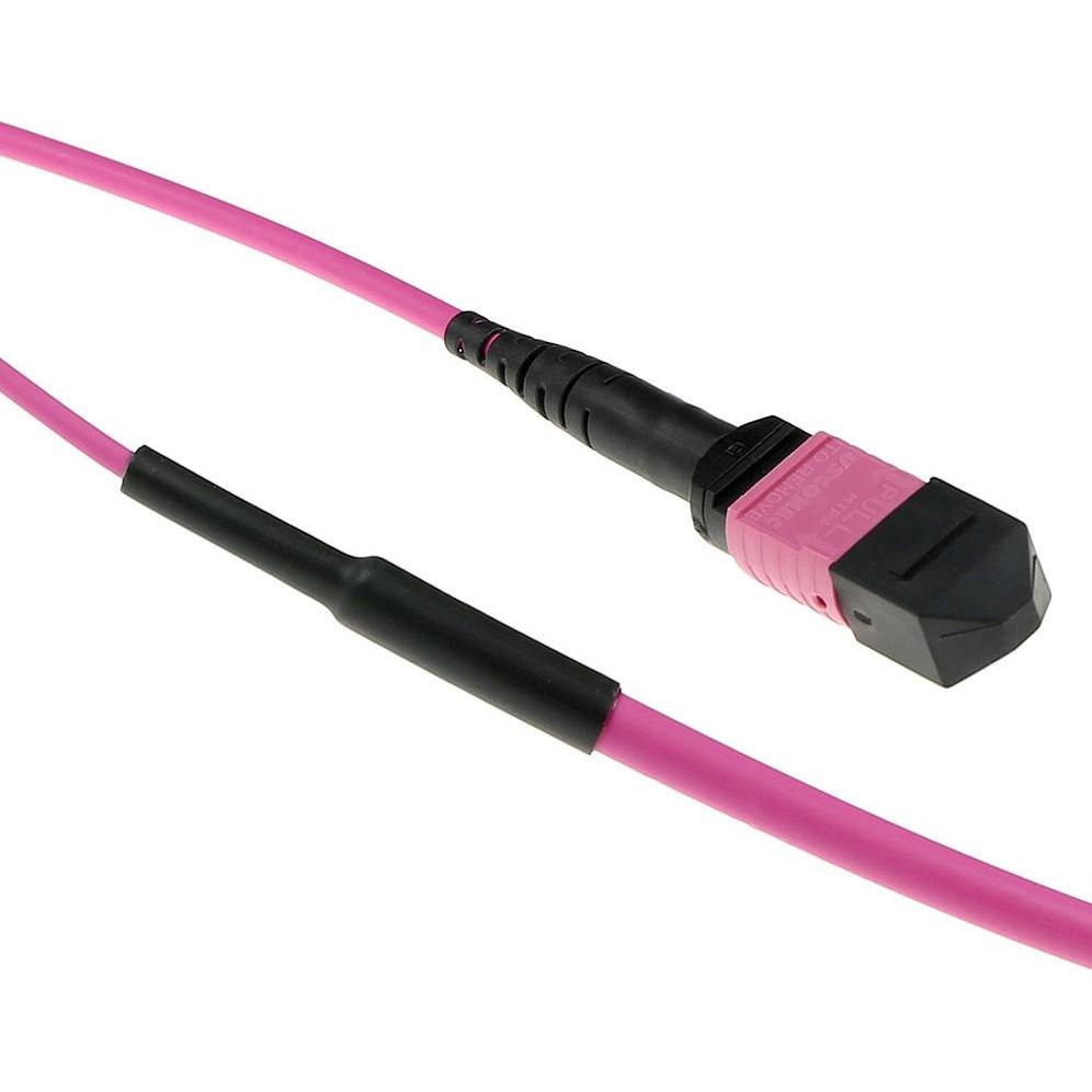 ACT 25 meter Multimode 50/125 OM4(OM3) polarity A fiber trunk cable with MTP/MPO female connectors (25 m), Netzwerkkabel