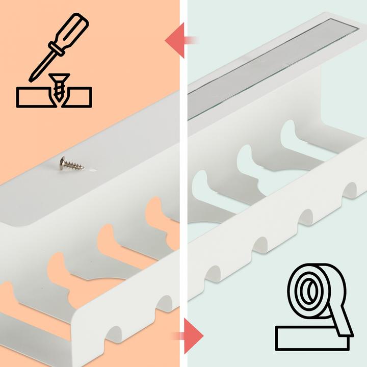 Actual product image Relaxdays Kabelkanal für Schreibtisch 2er Set (Duct, 1 cm)