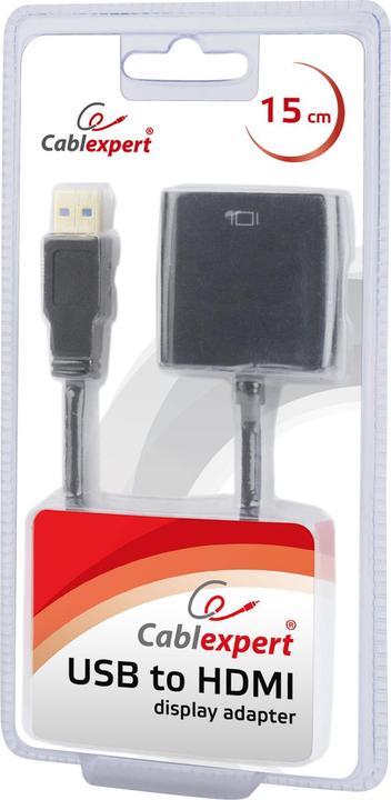 Produktbild Gembird USB — HDMI (Typ A) (HDMI, USB-A, 15 cm)