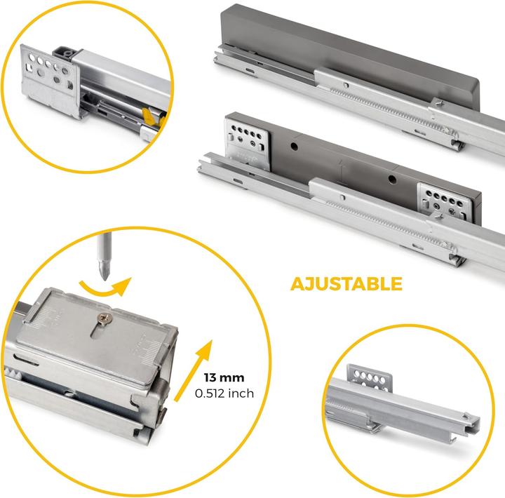 Actual product image Emuca Quartz Drawer and Adjustable Frame Kit