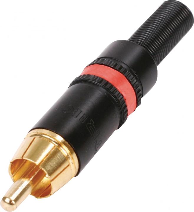 Neutrik Cinchstecker (Rca) - Vergoldete Kontakte - Roter Markierungsring
