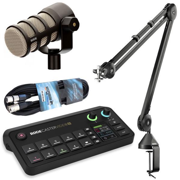 RØDE Rodecaster Video S Produktions-Konsole Podmic Bundle