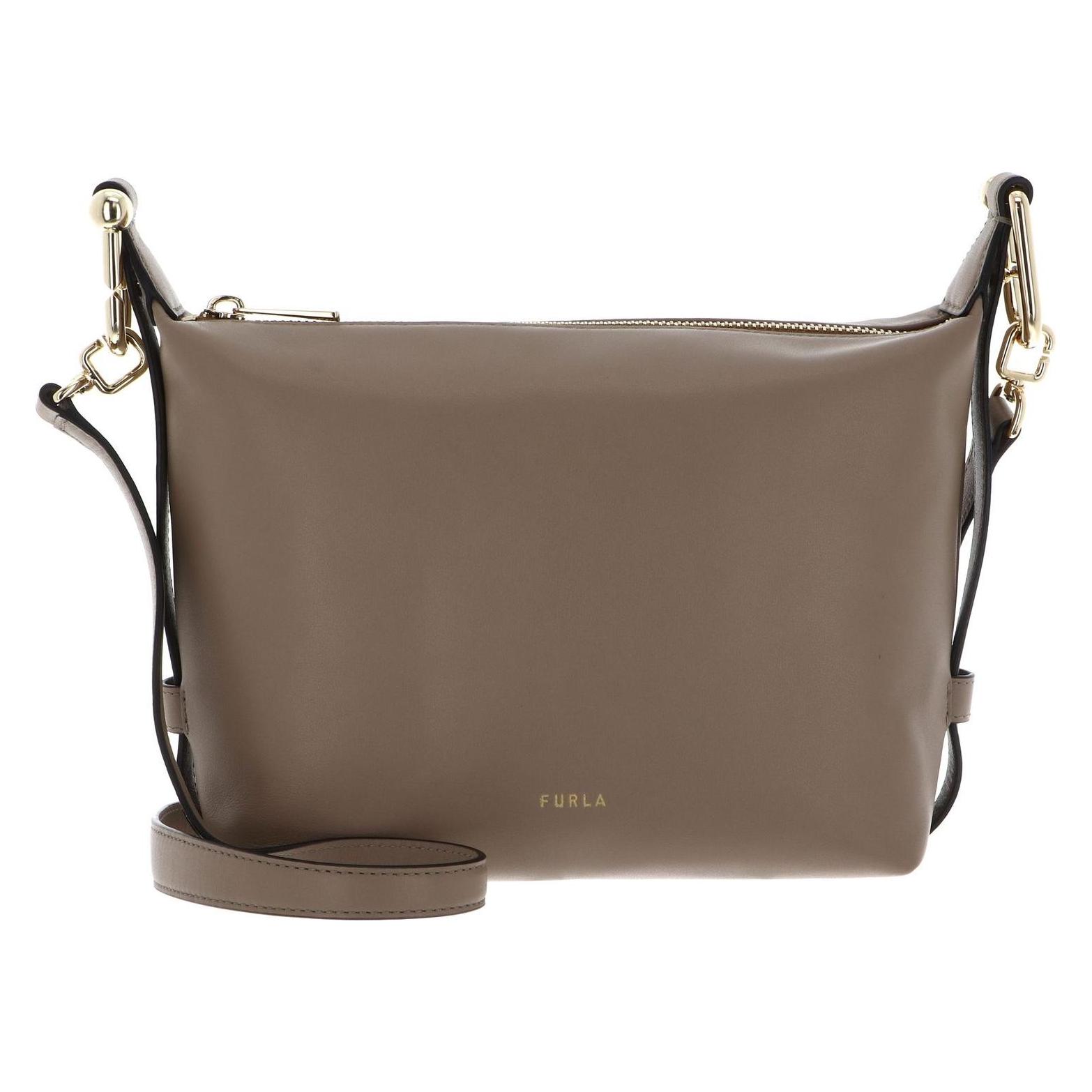 Furla, Damen, Handtasche, Vitello Claris Lux Tonie Hobo Bag, Beige