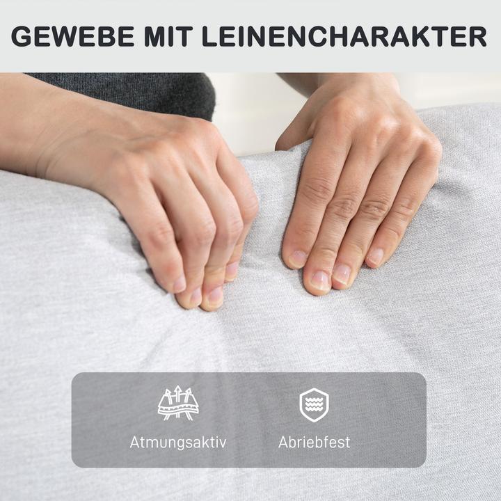 Immagine prodotto Homcom Relaxsessel mit Liegefunktion Polyester Hellgrau