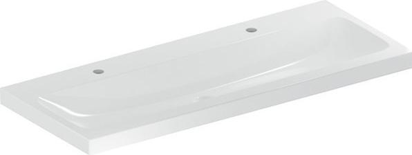 Produktbild Geberit iCon Light Waschtisch, 120 cm x 48 cm, mit 2 Hahnlöcher, ohne Überlauf,501837 (4590 mm, 1200 mm)