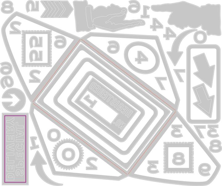 Produktbild Sizzix Thinlits Stanzschablone "Postale by Tim Holtz"