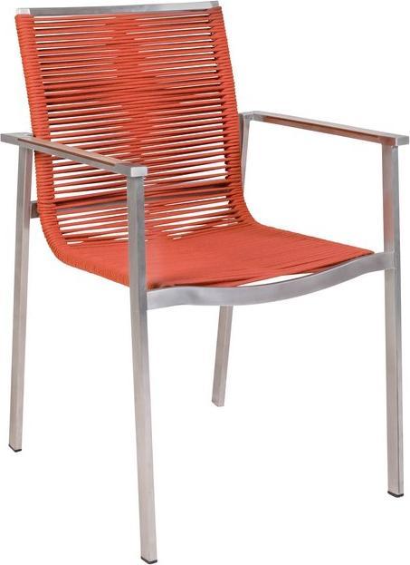 Greemotion Stapelsessel Boston, rot, Edelstahl,Rope