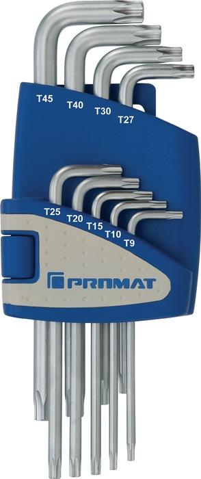 Produktbild Nordwest Handel AG Winkelschraubendrehersatz 9tlg. TORX T9-T45 im Kunststoff-Halter PROMAT
