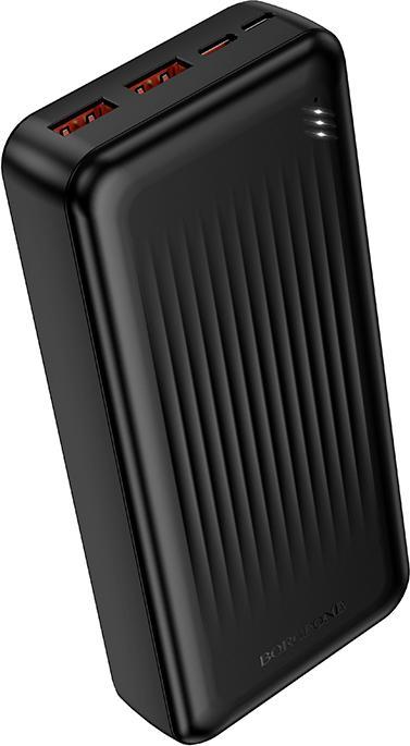 Borofone Powerbank 20000mAh BJ80A Clever - 2xUSB + Typ C - QC 3.0 22,5W + PD 20W schwarz (20000 mAh, 22.50 W, 74 Wh)