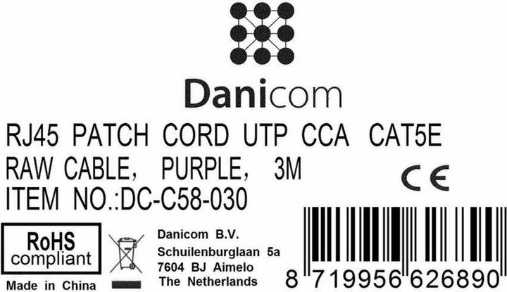 Produktbild Dsit CAT 5e Netzwerkkabel U/UTP (U/UTP, CAT5e, 3 m)