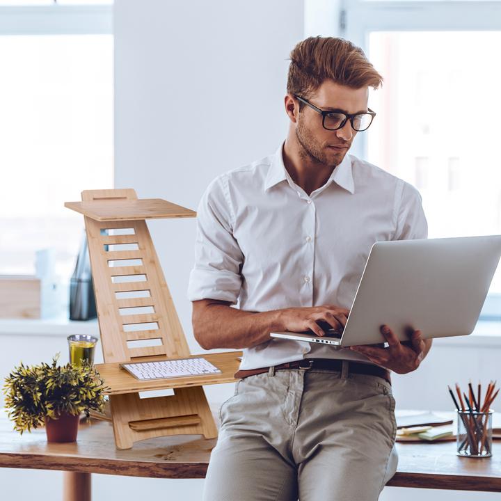 Actual product image Relaxdays Standing desk attachment