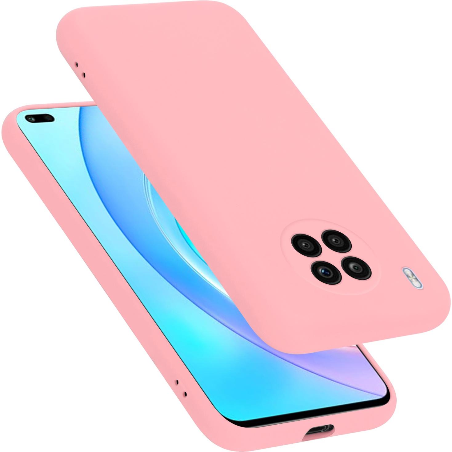 Cadorabo TPU Liquid Silicone Case Hülle für Honor 50 LITE (Honor 50 Lite), Smartphone Hülle, Rosa