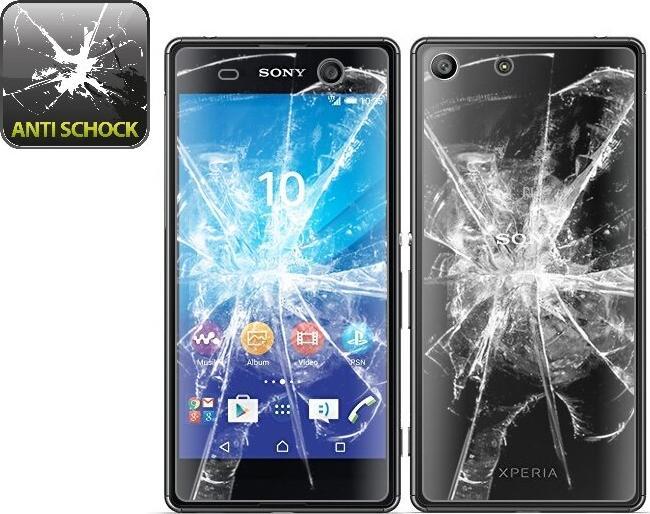Actual product image Protectorking 4x Panzerfolie Anti-Shock HD Klar (4 Piece, Sony Xperia M5)