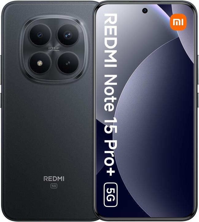 Actual product image Xiaomi Redmi Note 15 Pro+ 5G (256 GB, Black, 6.83", Dual SIM, 5G)