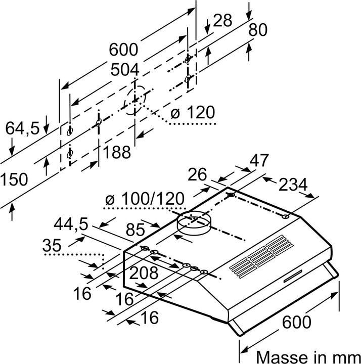 Image du produit Bosch Hausgeräte DUL62FA21 (Hotte à tiroir)