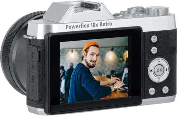 Produktbild Rollei Powerflex 10x Retro I 64 MP Digitalkamera mit 4K (4.9 - 49 mm, 64 Mpx, 1/2.8")