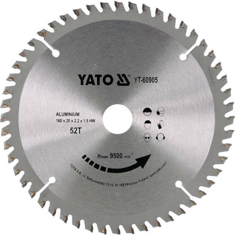 Yato, Sägeblatt, Kreissäge für Aluminium 160x52x20mm YT-60905