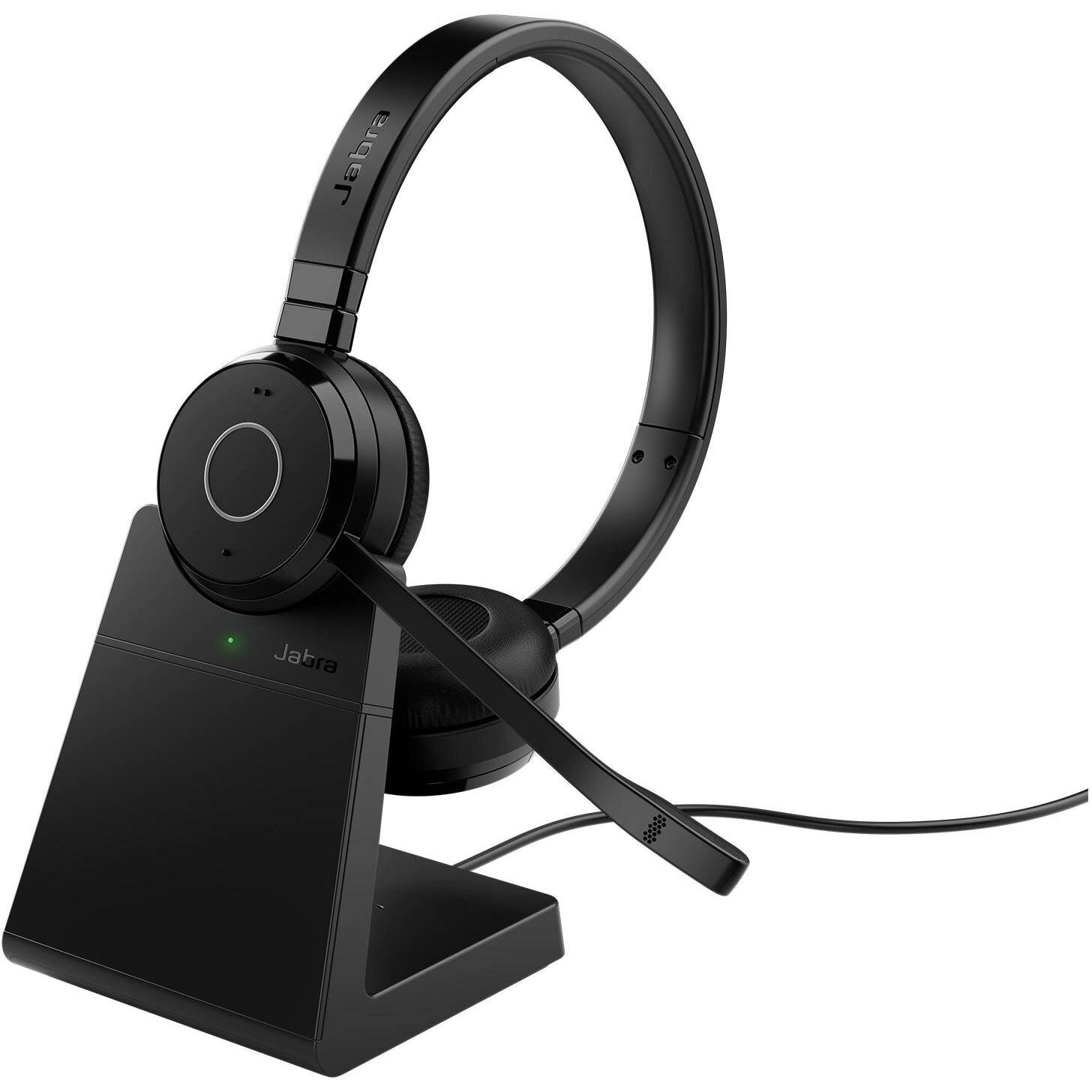 Jabra Nero Evolve 65 (Cablato, Senza Fili, Usb-A, Team Microsoft), Cuffie Da Ufficio,