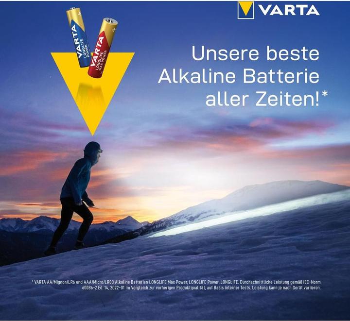 Immagine prodotto Varta Potenza di lunga durata AAA (6 pz., AAA / LR03 / Micro / R03 / AM4 / MN2400 / KR03, 1260 mAh)