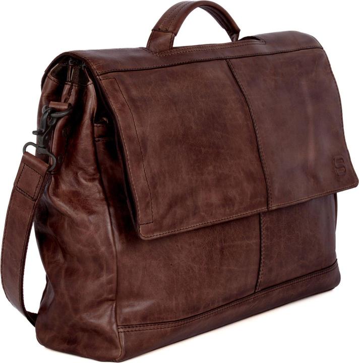 Immagine prodotto Spikes & Sparrow Leren Laptoptas - Benzo - Donkerbruin (15.60")