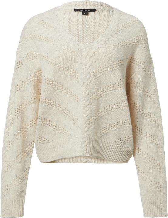 Produktbild Comma Strickpullover Strickpullover mit zarten Pailletten (M)