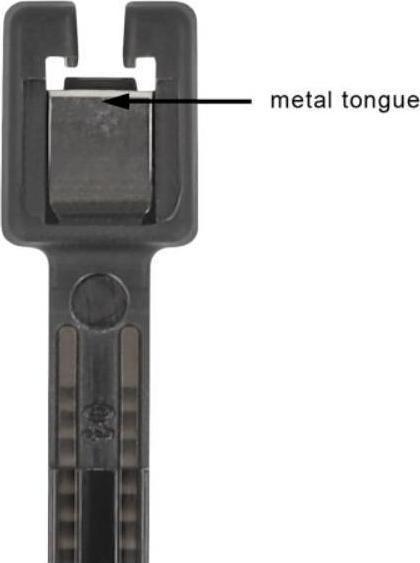 Actual product image Delock Cable ties (PU 50) self-cutting L 280 x W 4.8 mm black (280 mm, 50 pcs.)