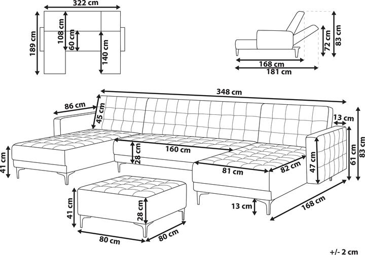 Actual product image Beliani Aberdeen (Modular sofa)