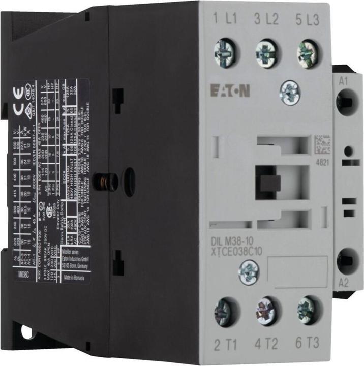 Produktbild Eaton Leistungsschütz DILM DILM38-10(230V50HZ,240V60HZ) 1 Schliesser 230 V/AC 50 Hz/240 V/AC 60 Hz