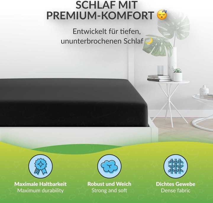 Actual product image Etérea Microfibre Jersey Fitted Sheet (100 x 200 cm, 90 x 200 cm)