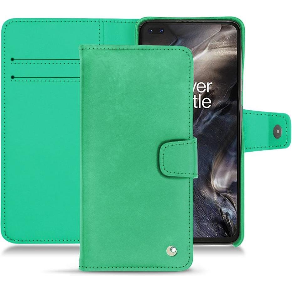 Noreve Lederschutzhülle Wallet (OnePlus Nord), Smartphone Hülle, Grün