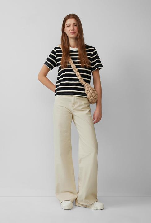 Immagine prodotto S.Oliver T-Shirt Verkürztes Baumwoll-T-Shirt mit Streifen (46)