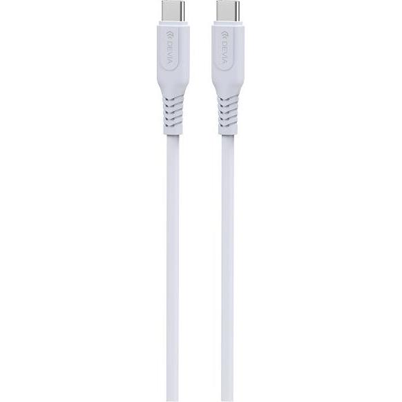 Thumbnail - Devia Kabel GRS EC636 PD USB-C - USB-C 1,0 m 60W 3A weiss (1 m, USB 1.0), USB Kabel