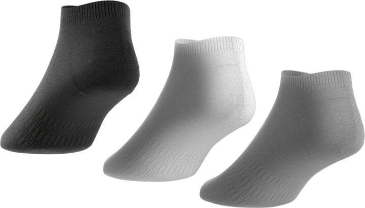 Actual product image adidas 3 pairs performance no show sneaker socks unisex short sock, colour:black - white - grey, sock (XL)