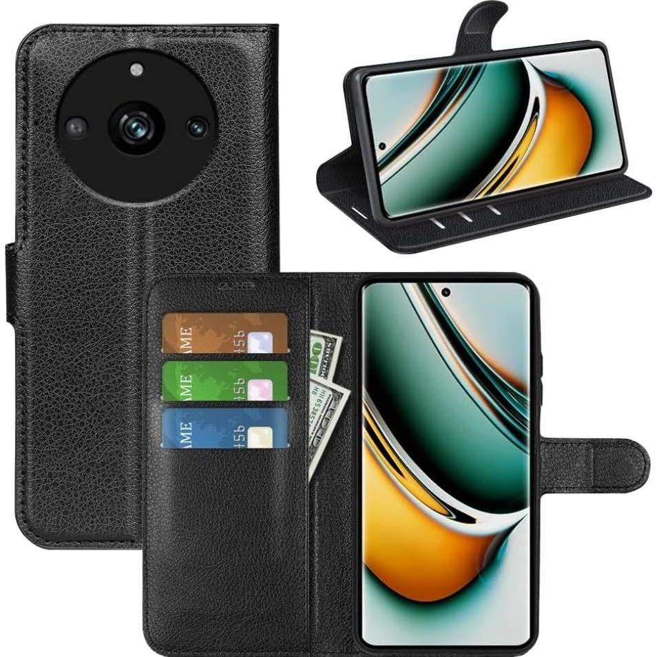 Screenguard Realme 11 Pro+ Leather Guard Lederhülle (Realme 11 Pro+), Smartphone Hülle, Schwarz