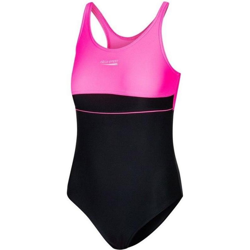 Speed, Costume da bagno intero, Costume da bagno Emily Jr, Nero, Pink, (164)