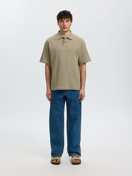 Produktbild Selected Geripptes Relaxed Fit Poloshirt (S)