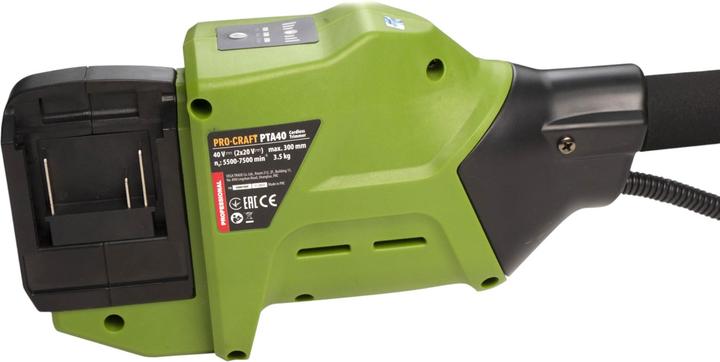 Produktbild Procraft PTA40 Akku Freischneider 40 V ( 2x 20 V ) 300 mm Brushless Solo - ohne Akku, ohne (Metallschneideblatt, Trimmfaden)