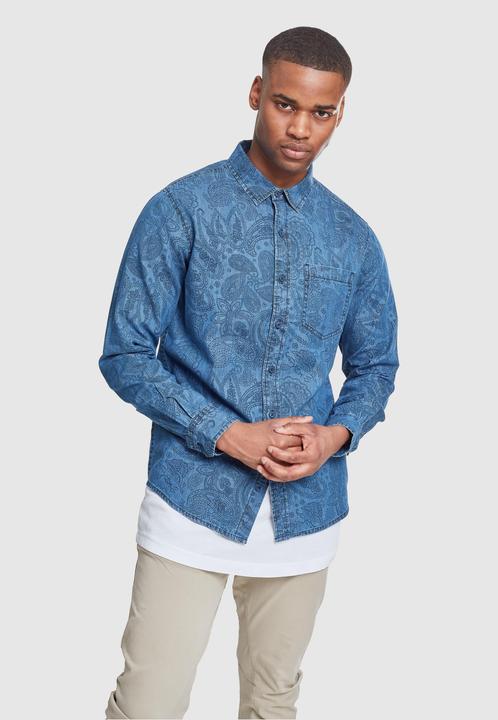 Produktbild Urban Classics Printed Paisley Denim Shirt (S)