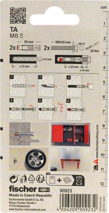 Produktbild Fischer 90896 Dübel Schr SX 12X60 S NV (1 Stk.)