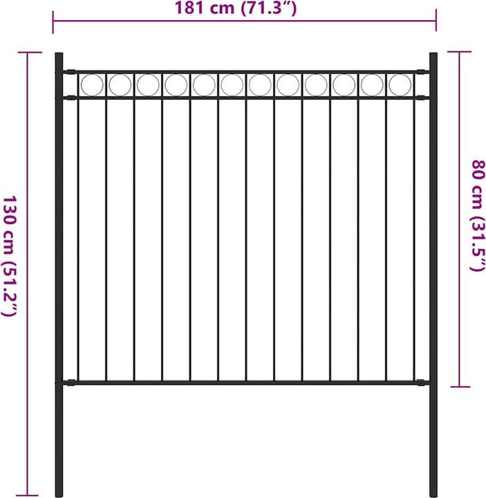 Produktbild vidaXL Zaunpaneel