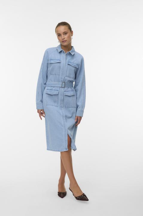 Actual product image Vero Moda VMLINEA Langes Kleid Jeanskleid (L)